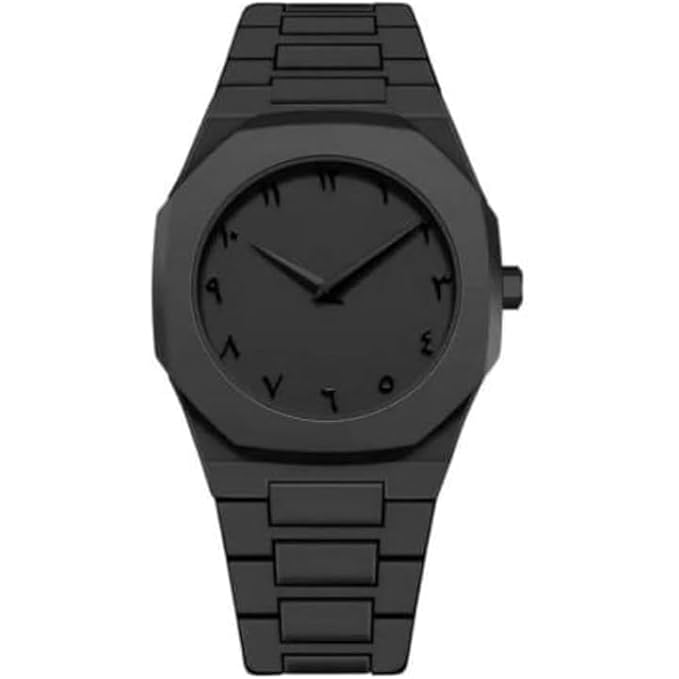 Men’s Matte Black Minimalist Watch with Arabic Numerals | Trending Analog Wristwatch|SKU-W1 - Impwatch