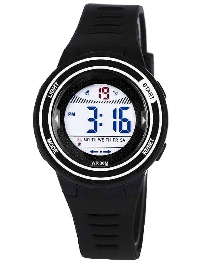 Digital Sports Watch for Kids | Dual Display Waterproof Clock with Alarm Function for Boys & Girls