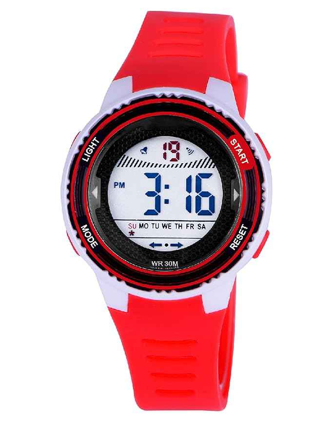 Digital Sports Watch for Kids | Durable Waterproof Dual Display with Alarm Function
