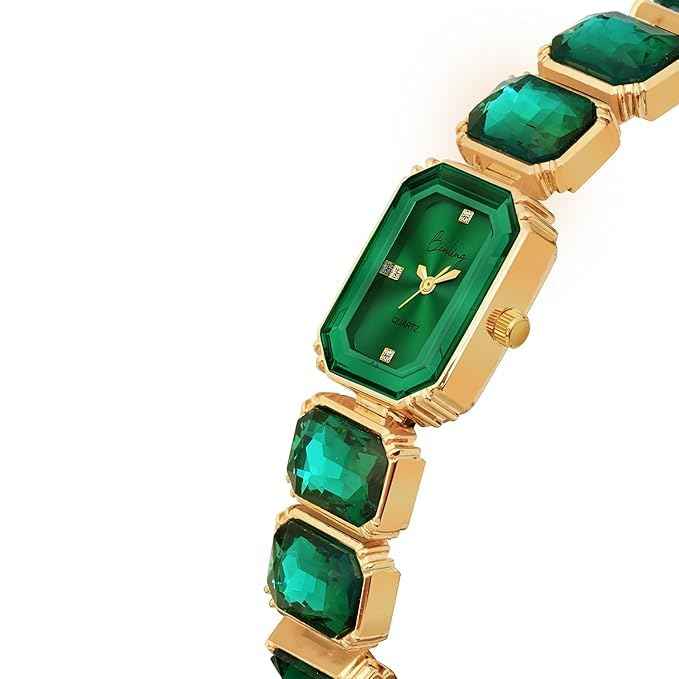 Luxury Women’s Watch - Elegant Gold Octagon Dial with Crystal Bracelet for Girls & Ladies Gift