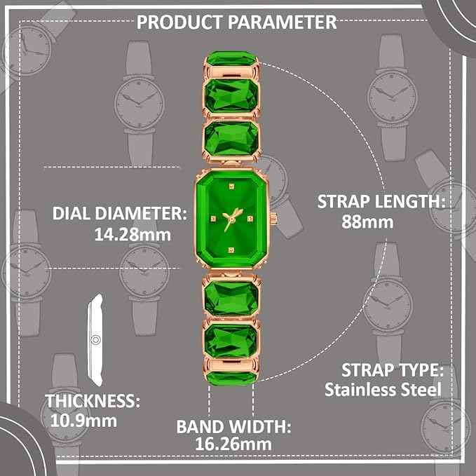 Luxury Women’s Watch - Elegant Gold Octagon Dial with Crystal Bracelet for Girls & Ladies Gift