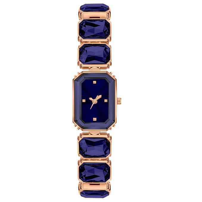 Luxury Women’s Watch with Crystal Bracelet | Rose Gold Octagon Dial | Elegant Dress Watch for Girls & Ladies Gift