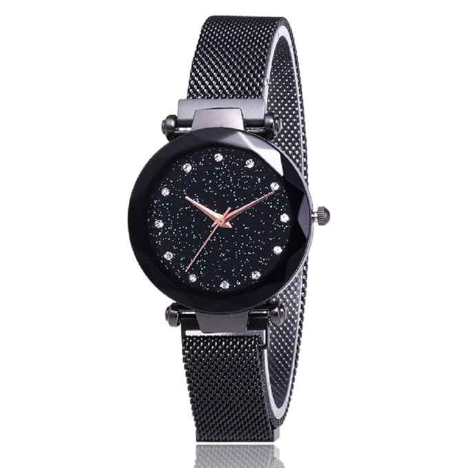 Analog Girl's Watch with Black Dial & Strap | Premium Stylish Timepiece for Girls & Women