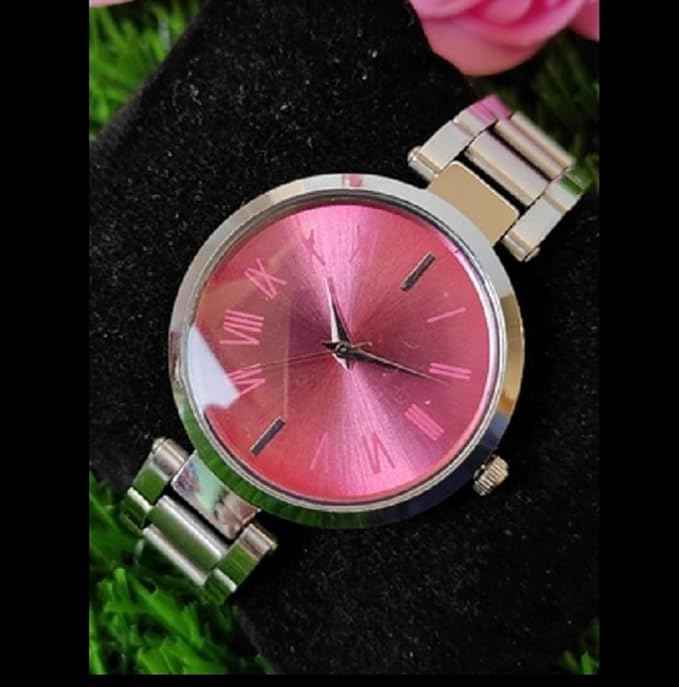 Women's Fashion Analog Watch - Silver Bracelet & Round Quartz Dial for Casual Use