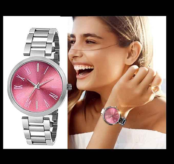 Women's Fashion Analog Watch - Silver Bracelet & Round Quartz Dial for Casual Use