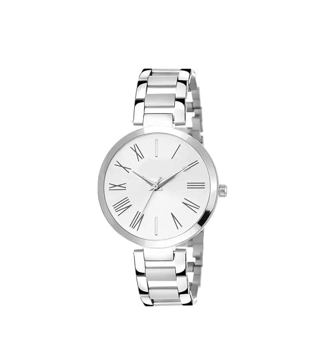Women’s Fashion Analog Watch – Silver Bracelet & Round Quartz Dial | Perfect for Casual & Daily Wear - Impwatch