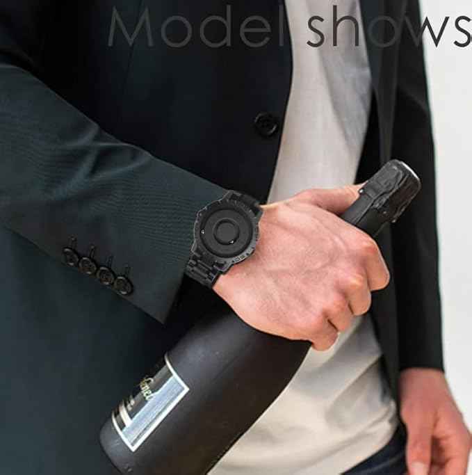 Magnetic Ball Men's Watch | Futuristic Handless Quartz Watch with Rolling Ball Display and Modern Black Silicone Strap