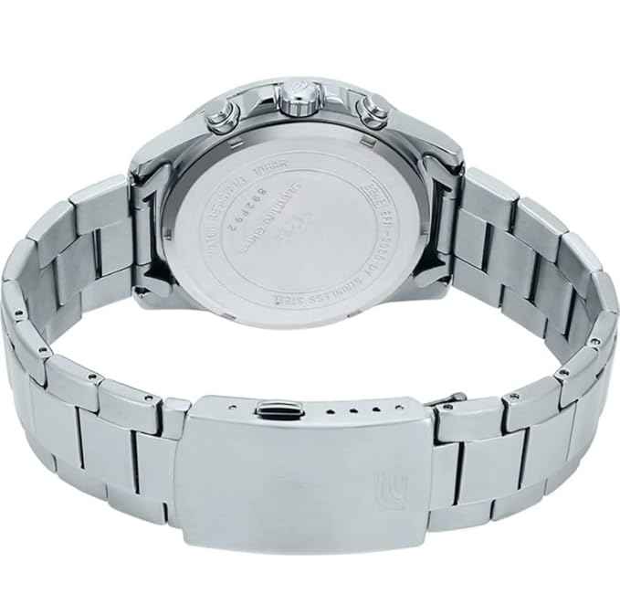 Men’s Luxury Chronograph Watch | Two-Tone Silver & Gold | Black Dial with Date Display | Elegant Stainless Steel Wristwatch