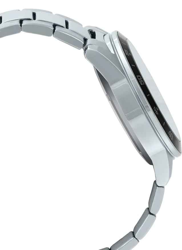 Men’s Luxury Chronograph Watch | Two-Tone Silver & Gold | Black Dial with Date Display | Elegant Stainless Steel Wristwatch