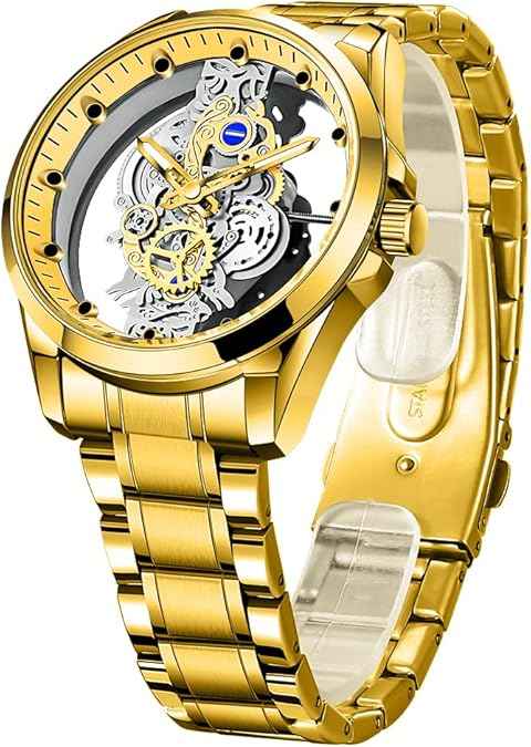 Luxury Men’s Skeleton Watch | Stainless Steel Waterproof Design | SKU-W22