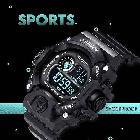 Digital Sports Watch for Men - Rugged Outdoor Multi-Function with Countdown Timer, Alarm & WR30 Water Resistance | SKU-W15