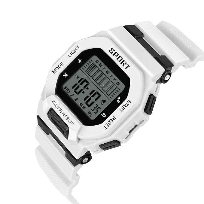 Sportz Digital Silicone Strap Children's Digital Sports Watch | Waterproof LED Wristwatch for Boys & Girls | Durable & Comfortable Kids Watch | SKU-W25