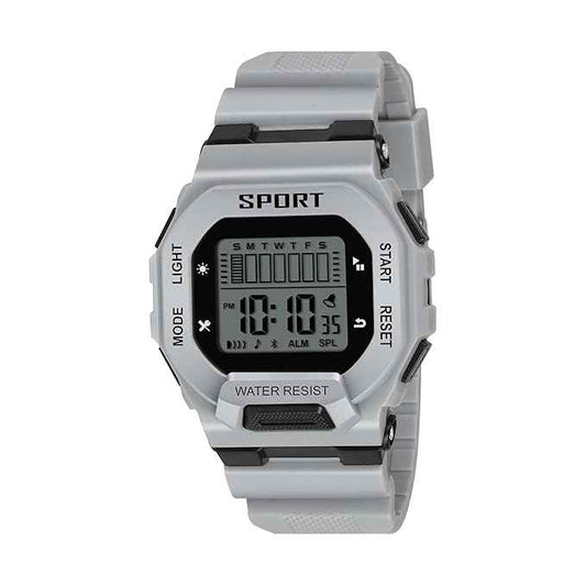 Sportz Digital Silicone Strap Watch for Kids - Stylish Waterproof LED Sports Digital Watch for Kids (Grey) | Durable and Comfortable Kids Digital Wristwatch (SKU-W29)