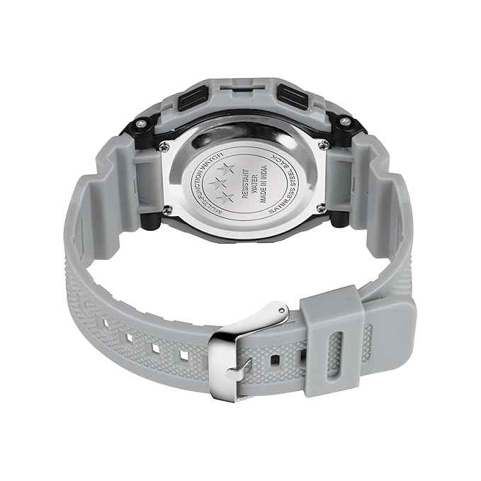 Sportz Digital Silicone Strap Watch for Kids - Stylish Waterproof LED Sports Digital Watch for Kids (Grey) | Durable and Comfortable Kids Digital Wristwatch (SKU-W29)