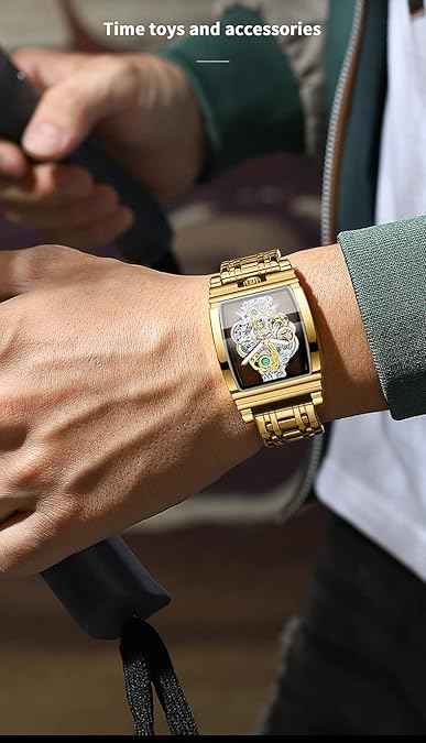 Double-Sided Analog Watch for Men - Transparent Stainless Steel Quartz Waterproof Design | SKU-W19