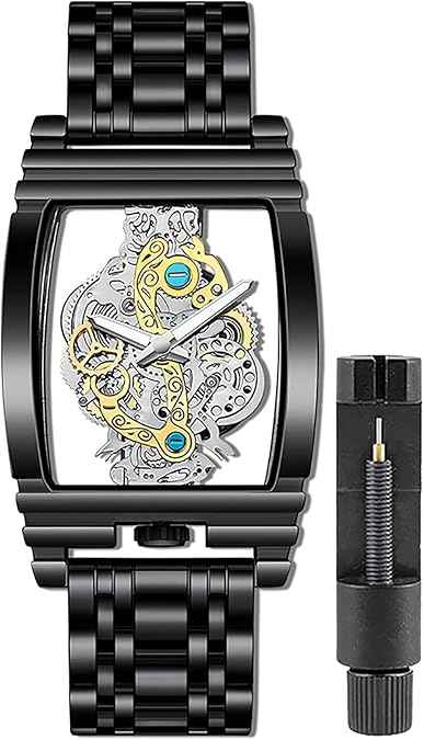 Double-Sided Heart Analog Watch for Men - Waterproof Stainless Steel Quartz, SKU-W21